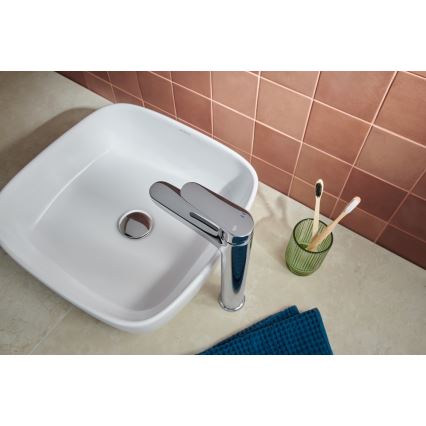 KFA Armatura 5552-712-00 - Pesuallashana + ylivuotolla varustettu viemäri OTAVA 30,2 cm kiiltävä kromi