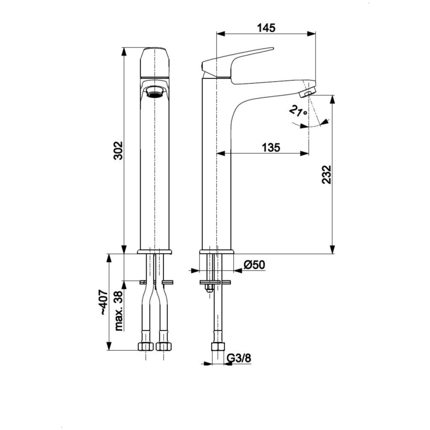 KFA Armatura 5552-712-81 - Pesuallashana + ylivuotolla OTAVA 30,2 cm mattamusta