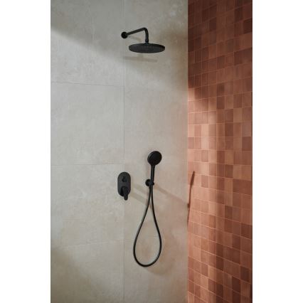 KFA Armatura 5559-501-81 - Suihkusetti upotettavalla OTAVA-mattamustalla hanalla