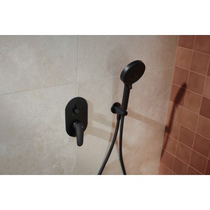 KFA Armatura 5559-501-81 - Suihkusetti upotettavalla OTAVA-mattamustalla hanalla