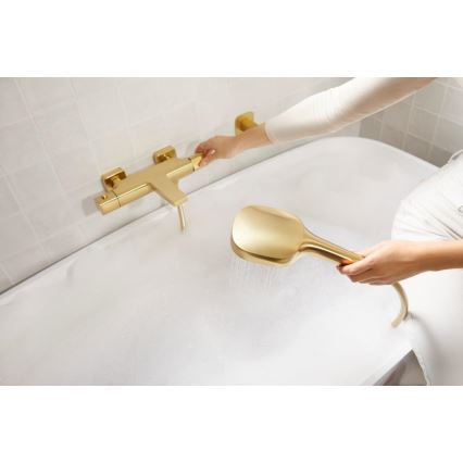 KFA Armatura 5754-010-31 - MALAGA-termostaattinen kylpyammehana, harjattu kullanvärinen