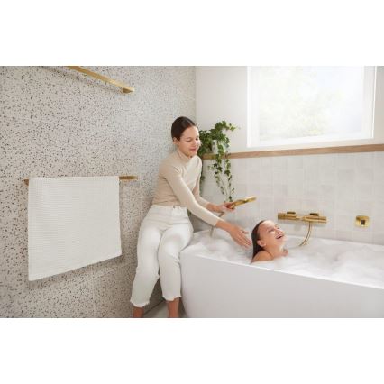 KFA Armatura 5754-010-31 - MALAGA-termostaattinen kylpyammehana, harjattu kullanvärinen