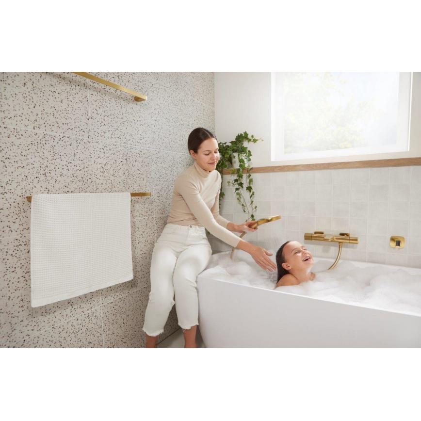 KFA Armatura 5754-010-31 - MALAGA-termostaattinen kylpyammehana, harjattu kullanvärinen