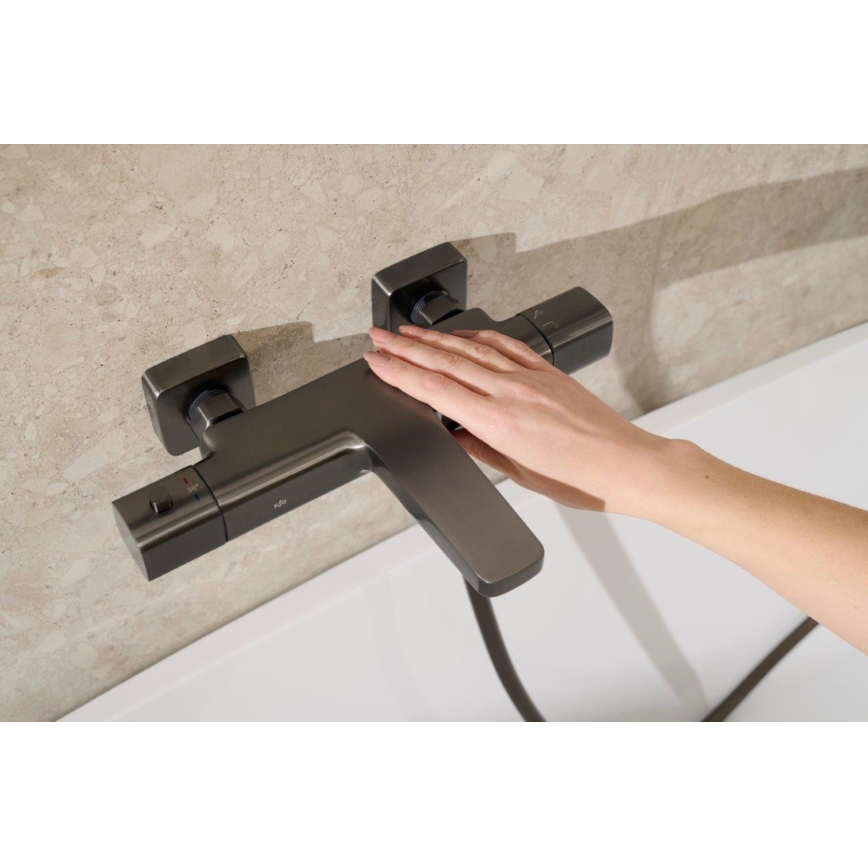 KFA Armatura 5754-010-61 - Termostaattinen ammehana MALAGA, metallinhohtoinen harmaa