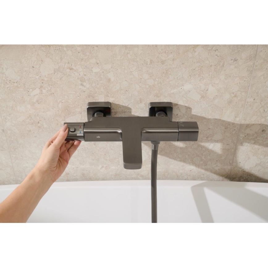 KFA Armatura 5754-010-61 - Termostaattinen ammehana MALAGA, metallinhohtoinen harmaa