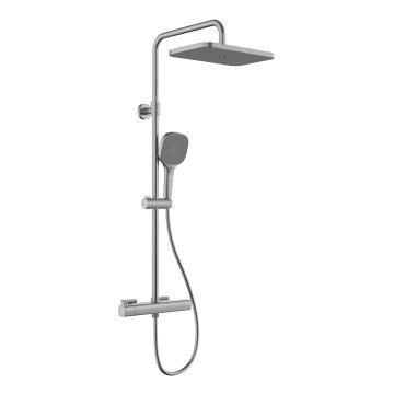 KFA Armatura 5756-910-61 - MALAGA-suihkusetti termostaattisekoittimella, metalliharmaa