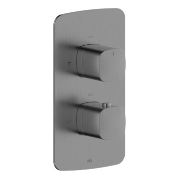 KFA Armatura 5759-001-61 - Termostaattinen suihkusekoitin uppoasennukseen MALAGA, metallinhohtoinen harmaa