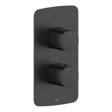 KFA Armatura 5759-001-81 - Termostaattinen suihkusekoitin uppoasennukseen MALAGA musta