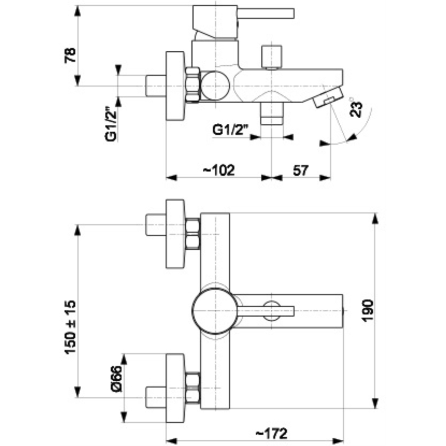 KFA Armatura 5824-010-81 - NEDA ammehana sekoitin messinki/matamusta