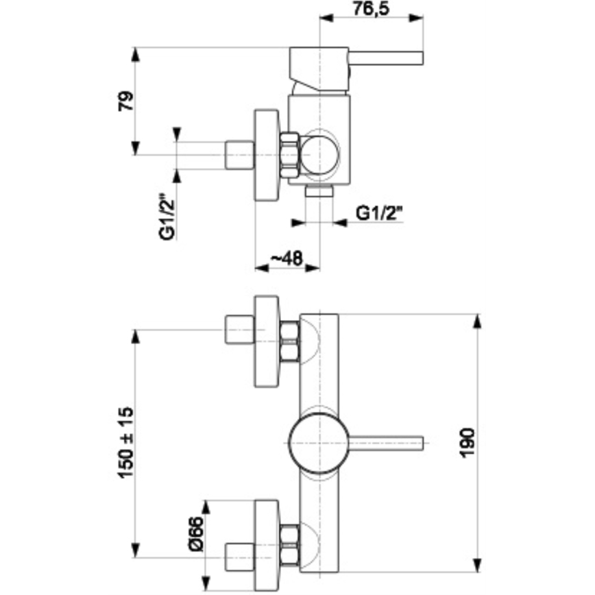KFA Armatura 5826-010-00 - Suihkuhana NEDA kiiltävä kromi