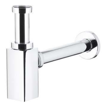 KFA Armatura 600-002-00 - Kulmikas pesuallasloukku kiiltävä kromi