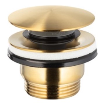 KFA Armatura 660-320-31 - Altaan jäte CLICK-CLACK halkaisija 6,6 cm ruostumaton/maa kulta