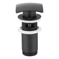 KFA Armatura 660-454-81 - Allas jäte ylivuoto CLICK-CLACK 7x7 cm messinki/matta musta