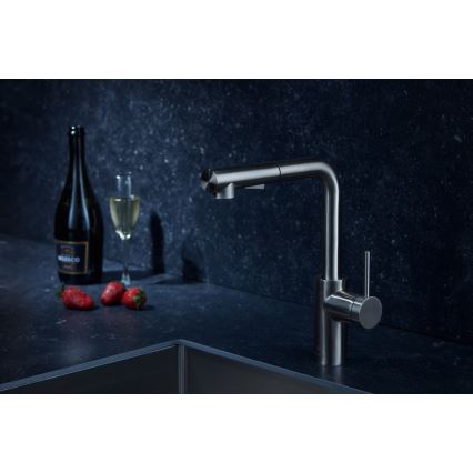 KFA Armatura 6623-110-22 - Tiskihana ulosvedettävällä ruiskulla DUERO BASIC ruostumaton