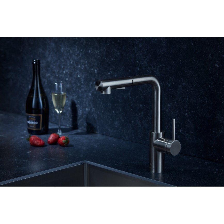 KFA Armatura 6623-110-22 - Tiskihana ulosvedettävällä ruiskulla DUERO BASIC ruostumaton