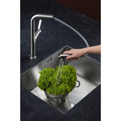 KFA Armatura 6623-220-22 - Tiskihana ulosvedettävällä ruiskulla DUERO DESIGN ruostumaton