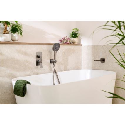 KFA Armatura 836-007-61 - MALAGA piilotettuun asennukseen tarkoitettu juoksuputki, metallinhohtoinen harmaa