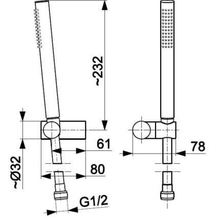 KFA Armatura 841-225-00 - Suihkusetti MOZA ruostumaton