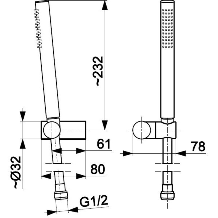 KFA Armatura 841-225-00 - Suihkusetti MOZA ruostumaton
