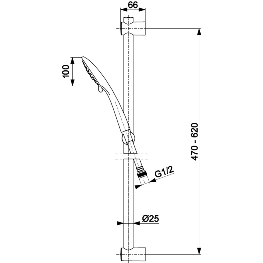 KFA Armatura 841-365-31 - Suihkusetti MOZA messinki/maa kulta
