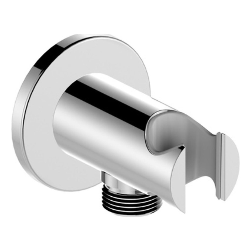 KFA Armatura 845-053-00 - Pyöreä suihkuteline ulostulolla MOZA/HALIT kiiltävä kromi