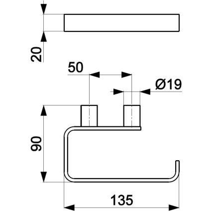 KFA Armatura 864-022-31 - WC-paperin pidike ruostumaton/maa kulta