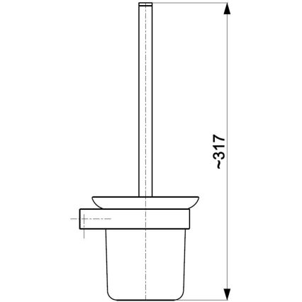 KFA Armatura 864-031-00 - Seinälle kiinnitettävä wc-harja kiiltävä kromi
