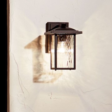 Kichler CAPPANNA S – ulkoseinävalaisin, 1x E27/60W/230V, IP44, musta