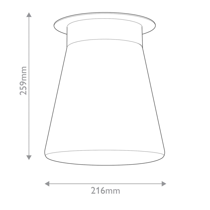 Kichler - ALBERS-kattovalaisin 1xE27/40W/230V, Ø 21,6 cm, musta