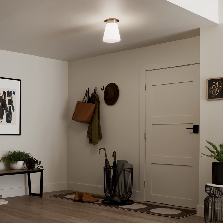 Kichler - Kattovalaisin ALBERS 1xE27/40W/230V, halkaisija 21,6 cm, pronssinvärinen