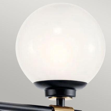 Kichler - LED-kylpyhuoneen seinävalaisin BENNO 2xLED/3W/230V musta/kulta IP44