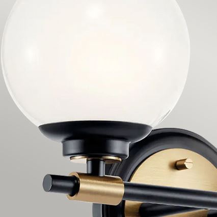 Kichler - LED-kylpyhuoneen seinävalaisin BENNO 2xLED/3W/230V musta/kulta IP44