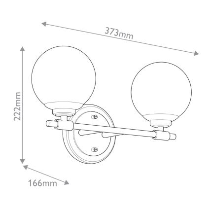 Kichler - LED-kylpyhuoneen seinävalaisin BENNO 2xLED/3W/230V musta/kulta IP44