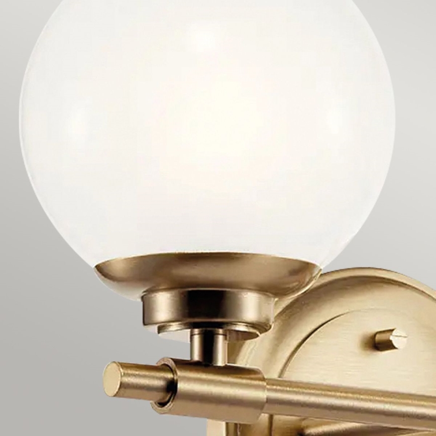 Kichler - LED-seinävalaisin kylpyhuoneeseen BENNO 2xG9/3W/230V IP44 messinki