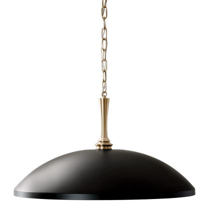 Kichler - Kattokruunu ketjussa DELAROSA 1xE27/60W/230V musta/messinki