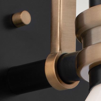 Kichler - LED Seinälamppu kylpyhuoneeseen FARUM 1xG9/3W/230V IP44 musta/messinki