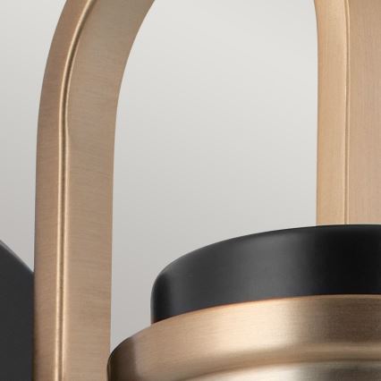 Kichler - LED Seinälamppu kylpyhuoneeseen FARUM 1xG9/3W/230V IP44 musta/messinki