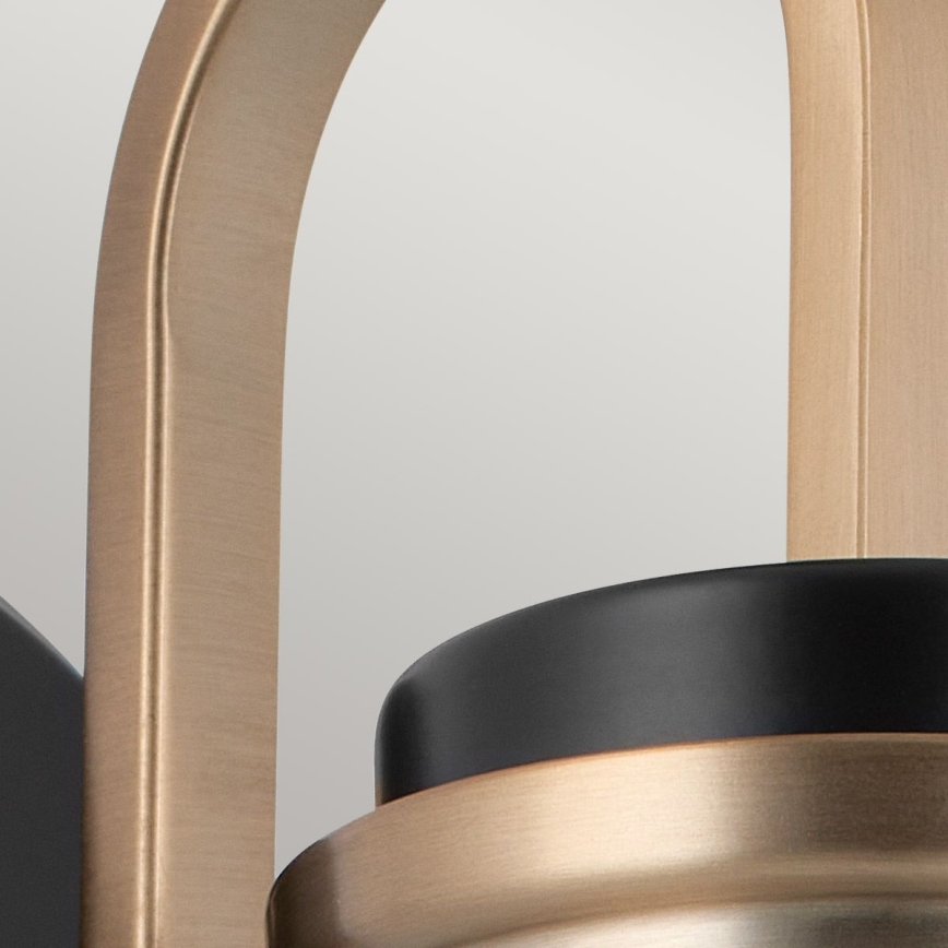 Kichler - LED Seinälamppu kylpyhuoneeseen FARUM 1xG9/3W/230V IP44 musta/messinki