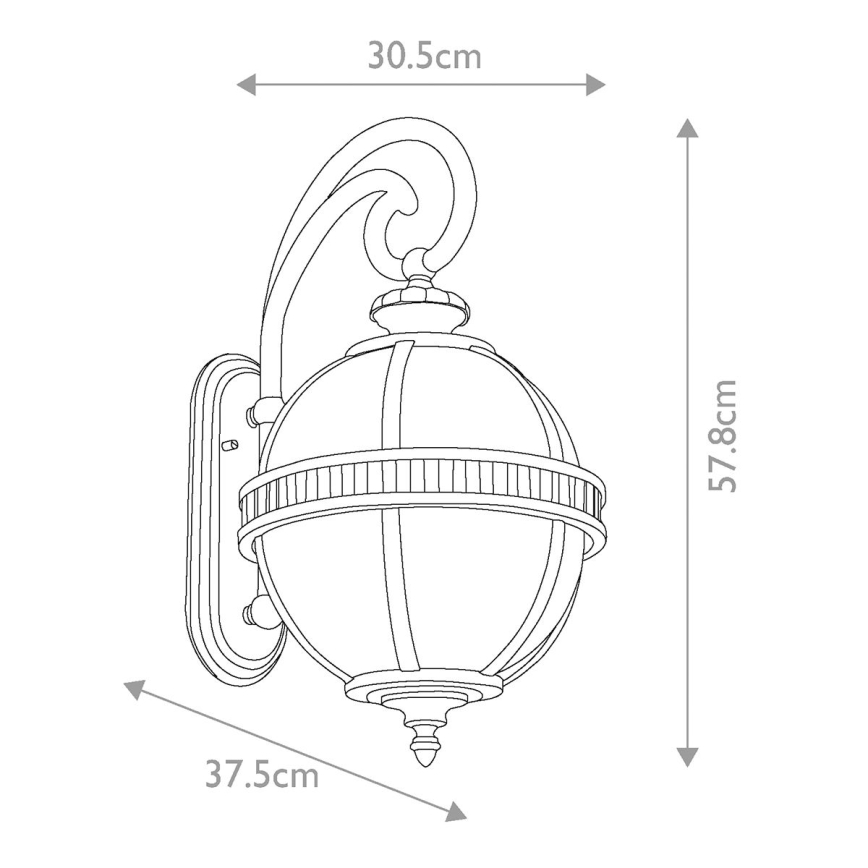 Kichler - HALLERON ulkoseinävalaisin 3xE14/40W/230V IP44