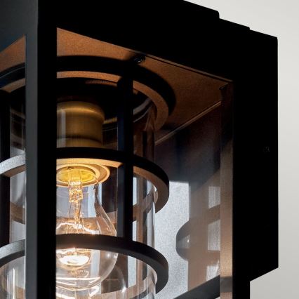 Kichler - Ulkoseinävalaisin HONE S 1xE27/60W/230V IP44 musta