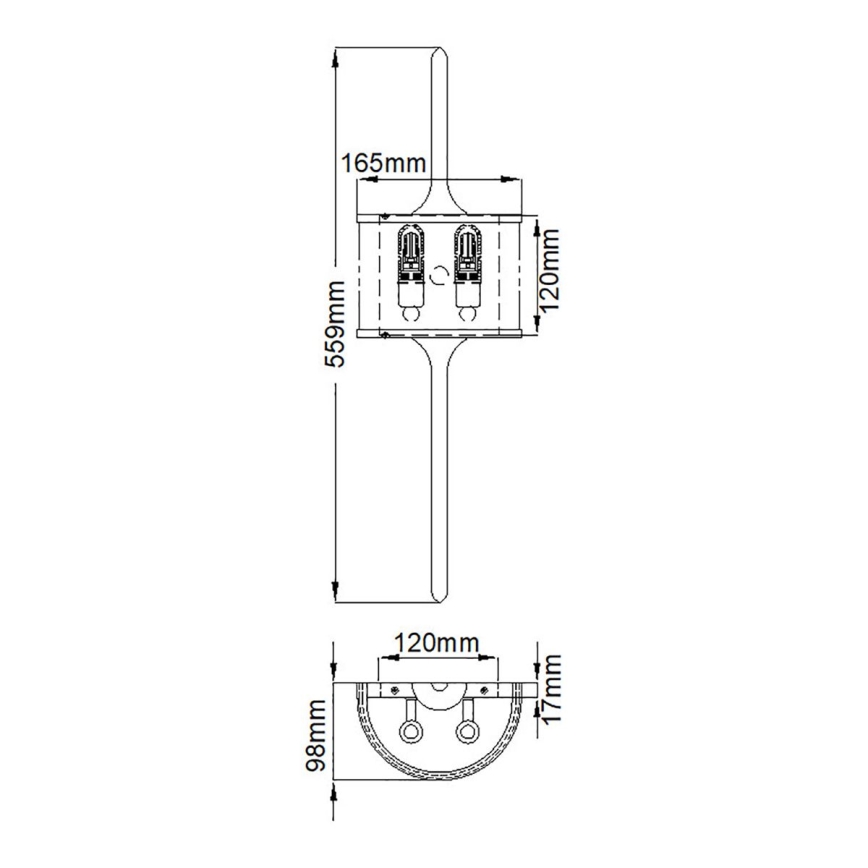 Kichler - LED-seinävalaisin kylpyhuoneeseen MONA 2xG9/3W/230V IP44 kulta