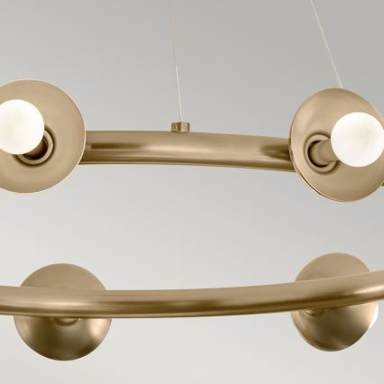 Kichler - Riippuvalaisin kaapelilla PALTA 9xE14/40W/230V kultainen