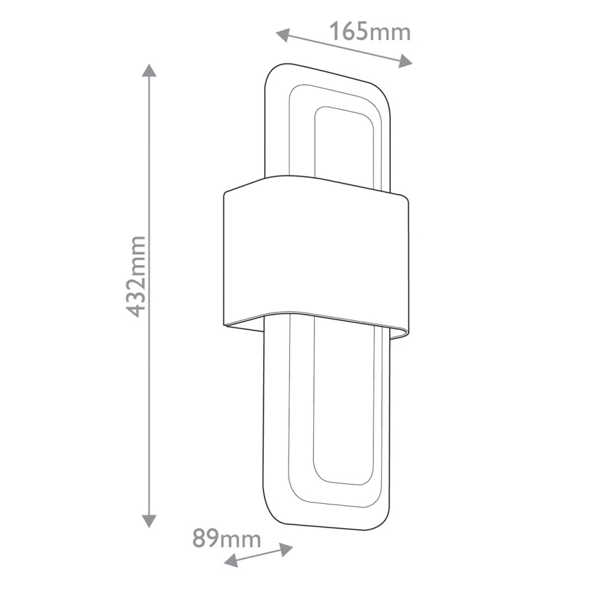 Kichler - LED-seinävalaisin SERENE LED/16W/230V messinki