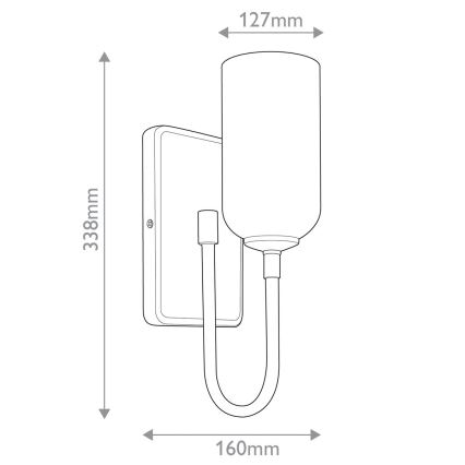 Kichler - LED-kylpyhuonevalaisin SOLIA 1xG9/3W/230V IP44 kultainen