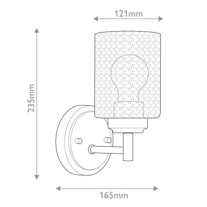 Kichler - Seinävalaisin WINSLOW 1xE27/60W/230V messinki
