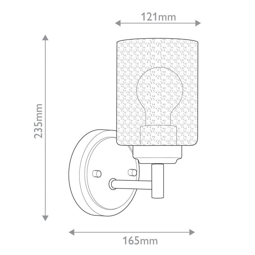 Kichler - Seinävalaisin WINSLOW 1xE27/60W/230V messinki
