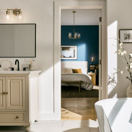 Kichler - Seinävalaisin WINSLOW 2xE27/60W/230V messinki