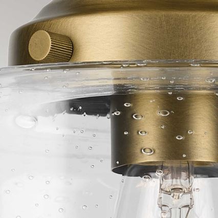 Kichler - Kattovalo WINSLOW 1xE27/60W/230V halkaisija 21,6 cm messinki