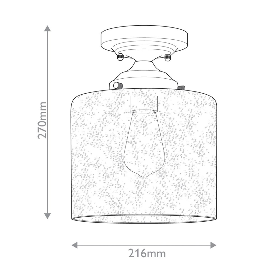 Kichler - Kattovalo WINSLOW 1xE27/60W/230V halkaisija 21,6 cm messinki