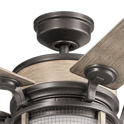 Kichler - LED himmennettävä kattotuuletin AHRENDALE LED/10W/230V IP44 + kaukosäädin